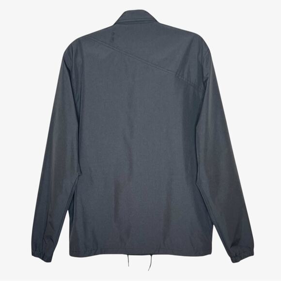 Volcom Mens Snap Front Jacket L Dark Gray Lightweight Water Resistant A1541551 - Picture 2 of 10